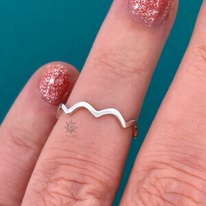 Wavy 925 Sterling Silver Ring Sizes 5 - 9